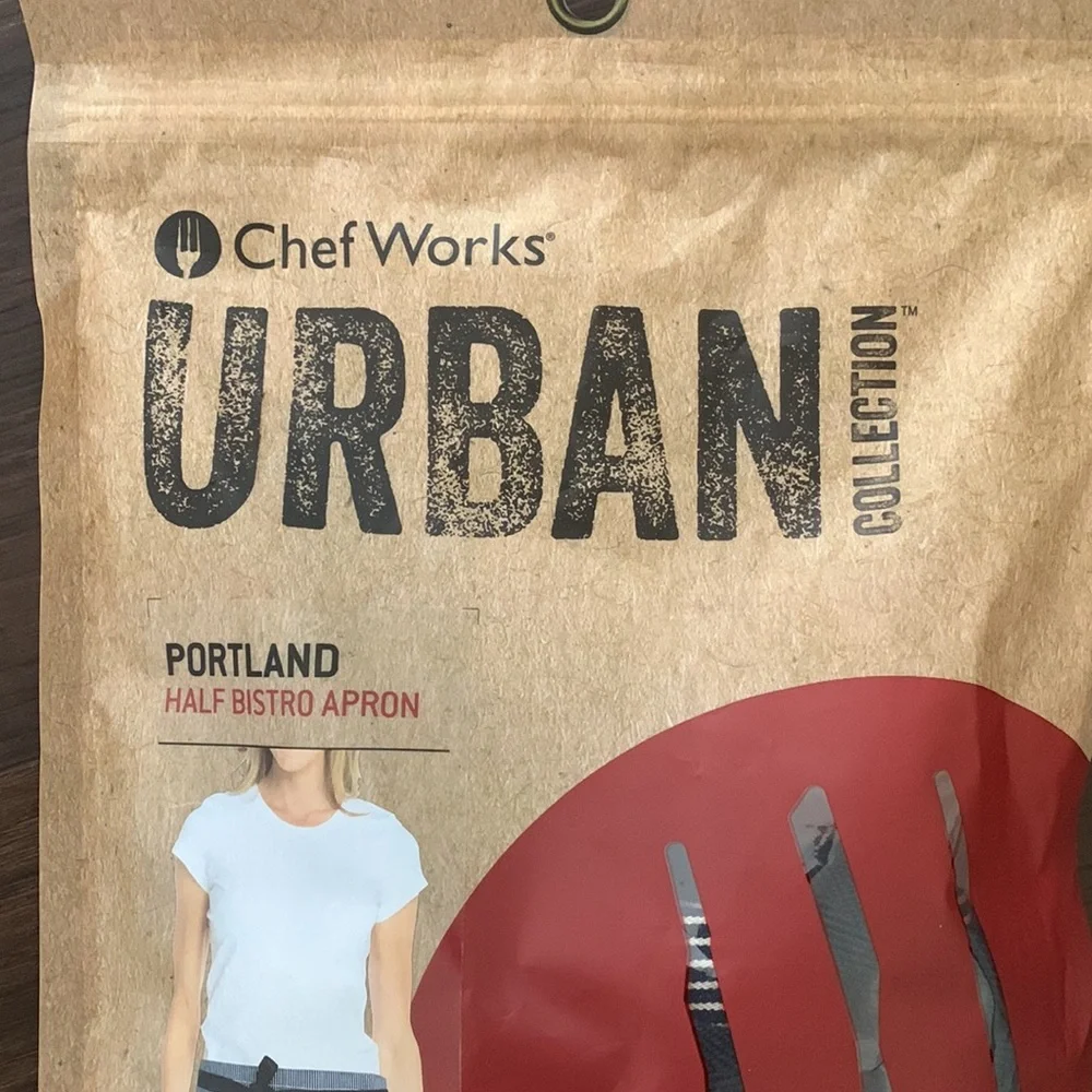 CHEF WORKS URBAN COLLECTION HALF BISTRO APRON - Picture 2 of 4